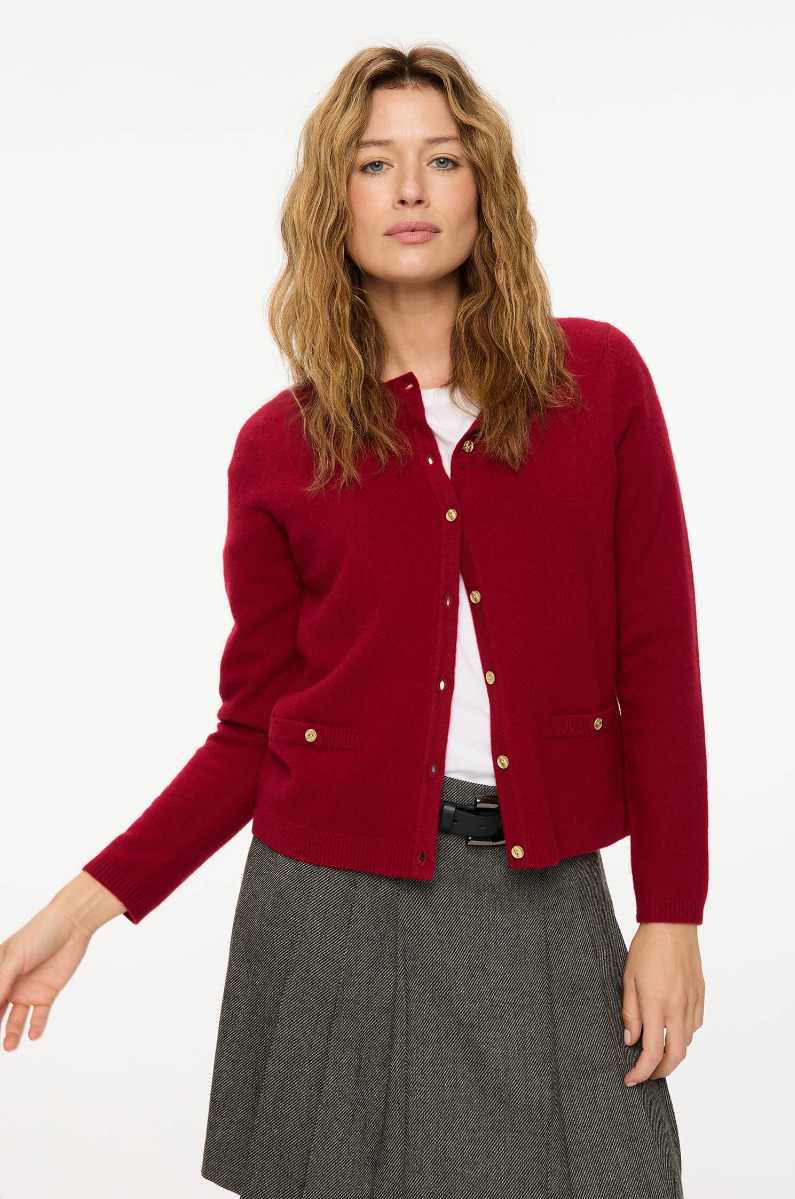 Kardigan z wełny merino