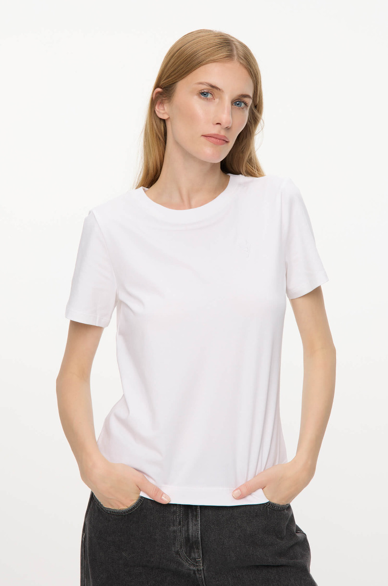 Bawełniana bluzka z logo