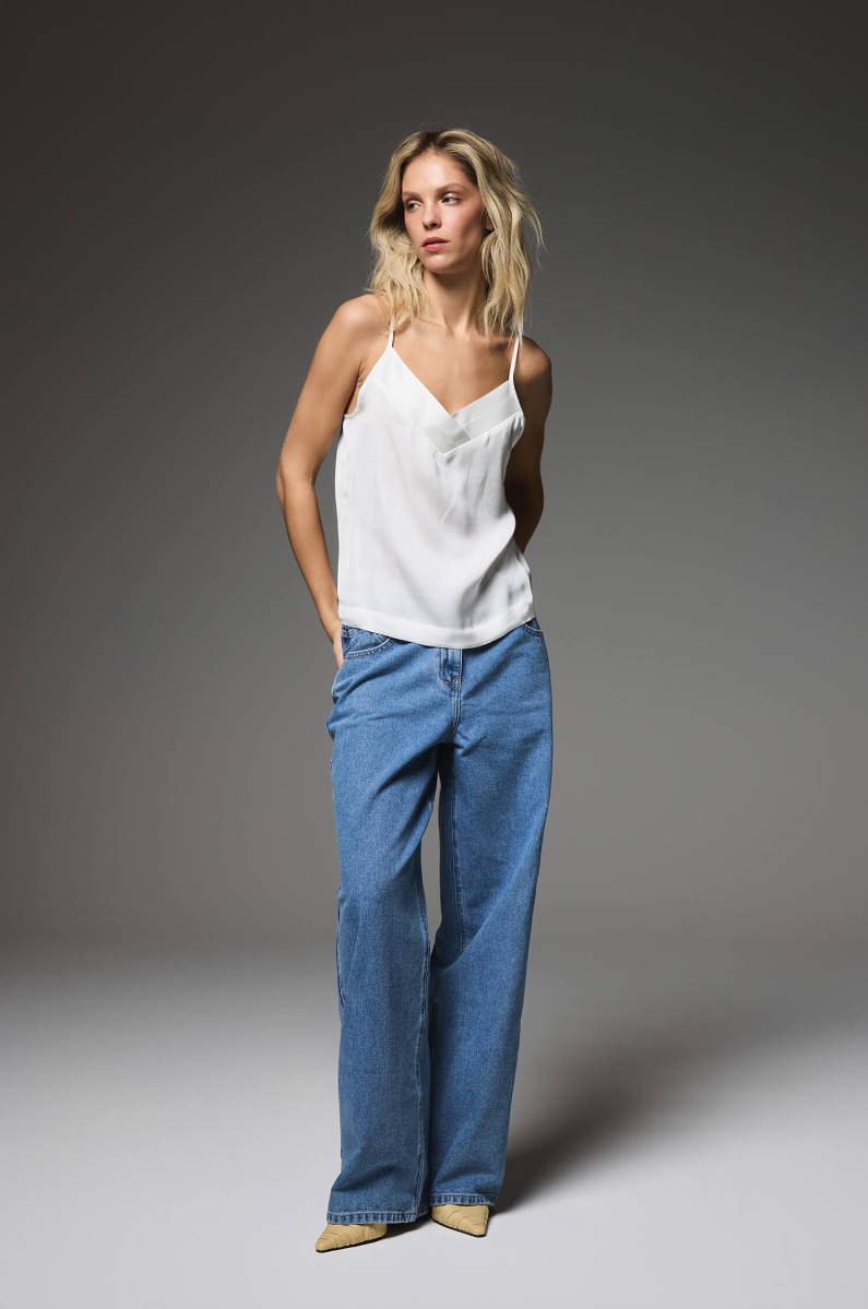 Elegancki top z wiskozy