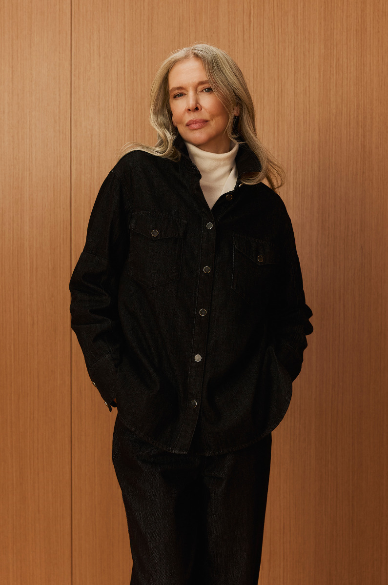 Czarna koszula jeansowa