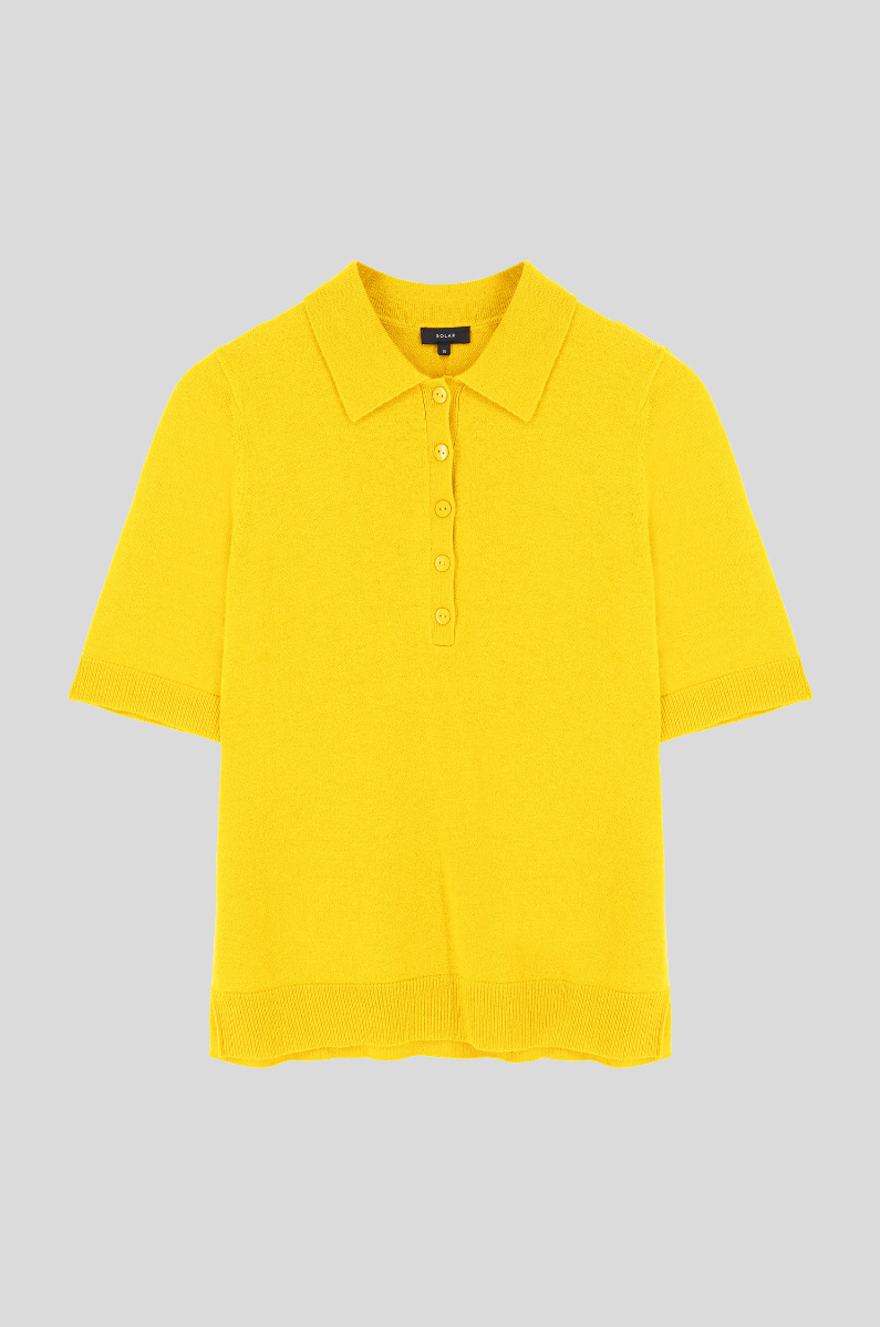 Bluzka polo z wełny merino