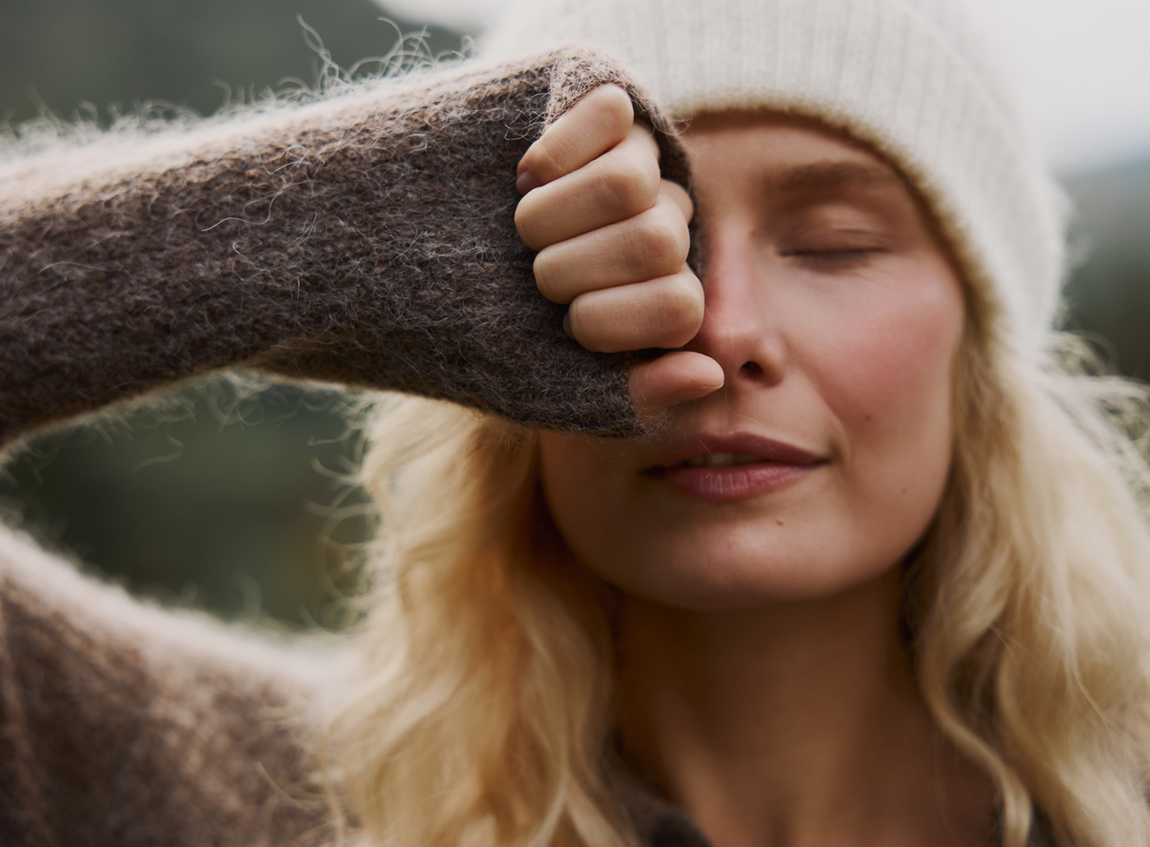 Sweter w stylu polo z wełną i moherem